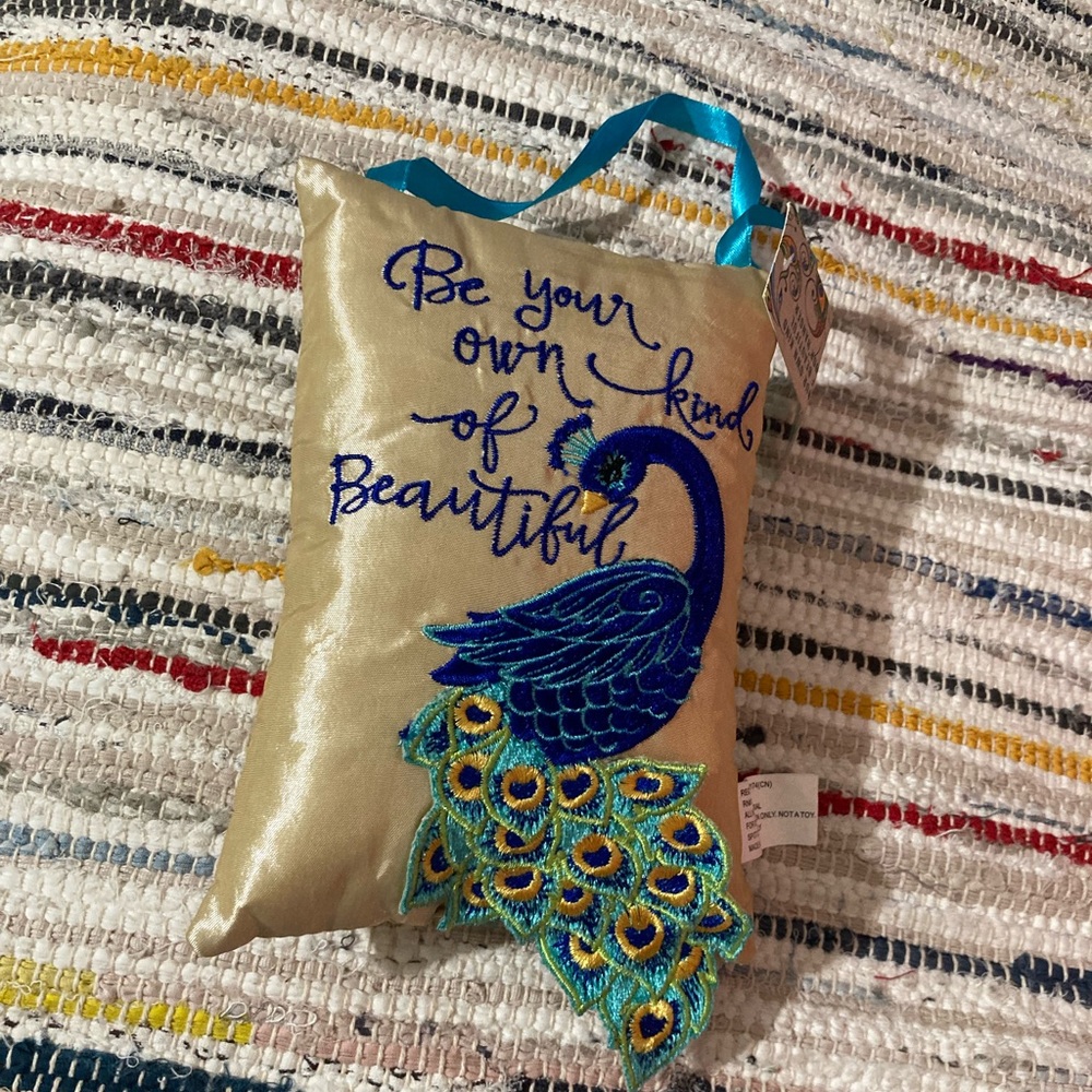 Be your own kind of beautiful peacock door hanger